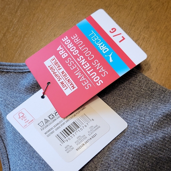 NWT Puma seamless ribbed sports bra w. criss-cross back - Picture 6 of 7